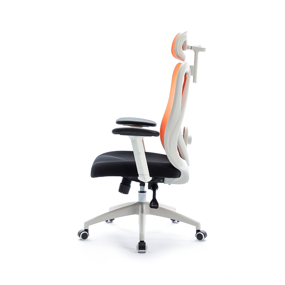 Silla de oficina de malla ajustable con respaldo alto para oficina con soporte lumbar