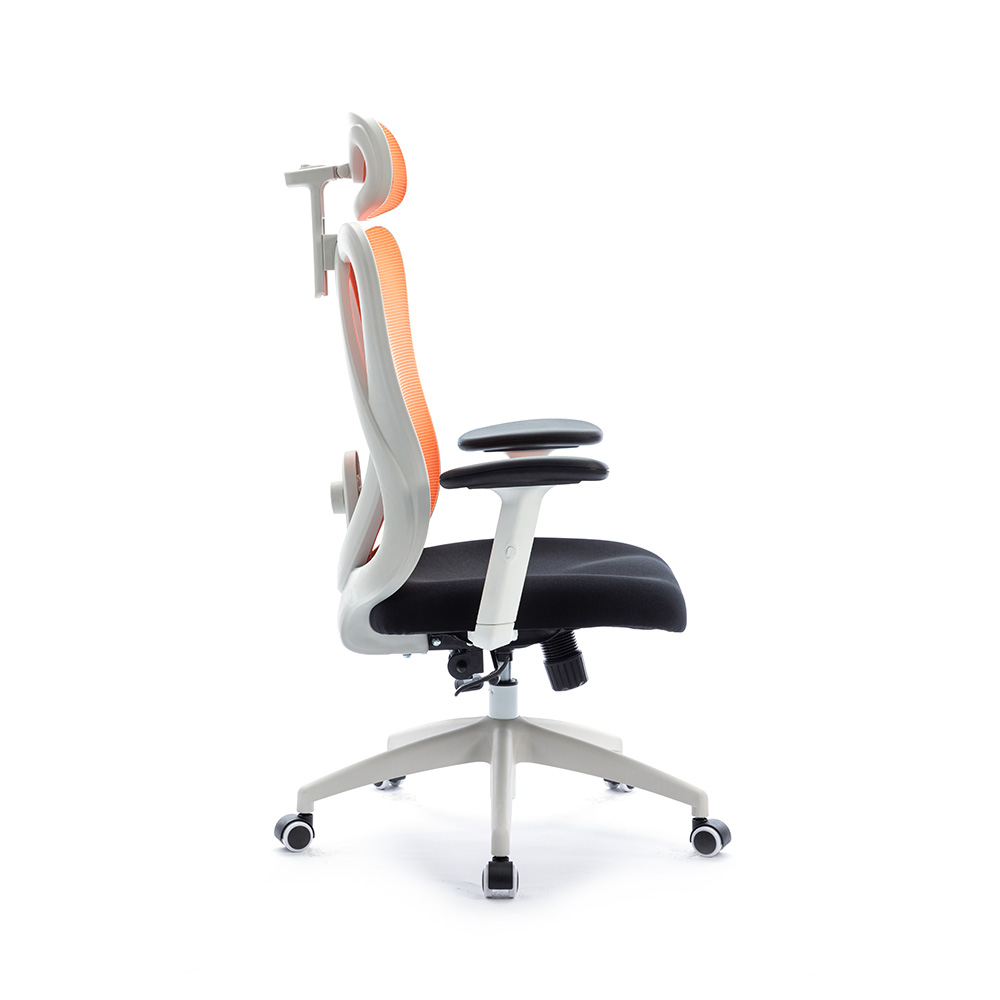 Silla de oficina de malla ajustable con respaldo alto para oficina con soporte lumbar