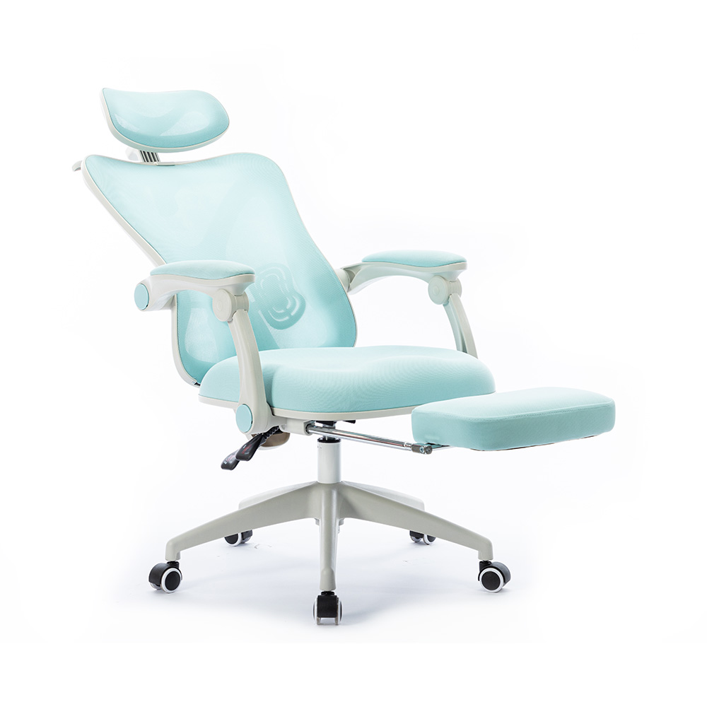 ¿Cuáles son las principales características de diseño de la silla de oficina de malla ergonómica ajustable para trabajo?